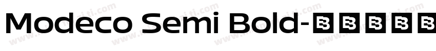 Modeco Semi Bold字体转换